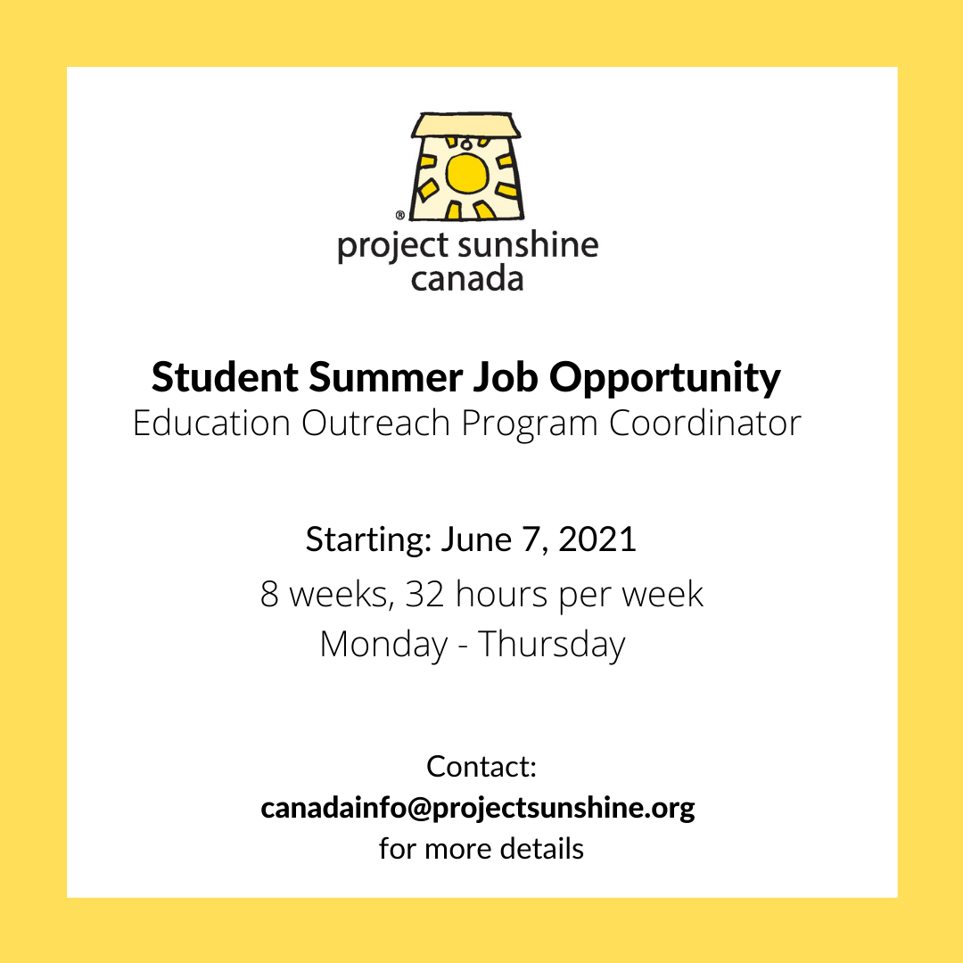 We’re Hiring-Summer Student