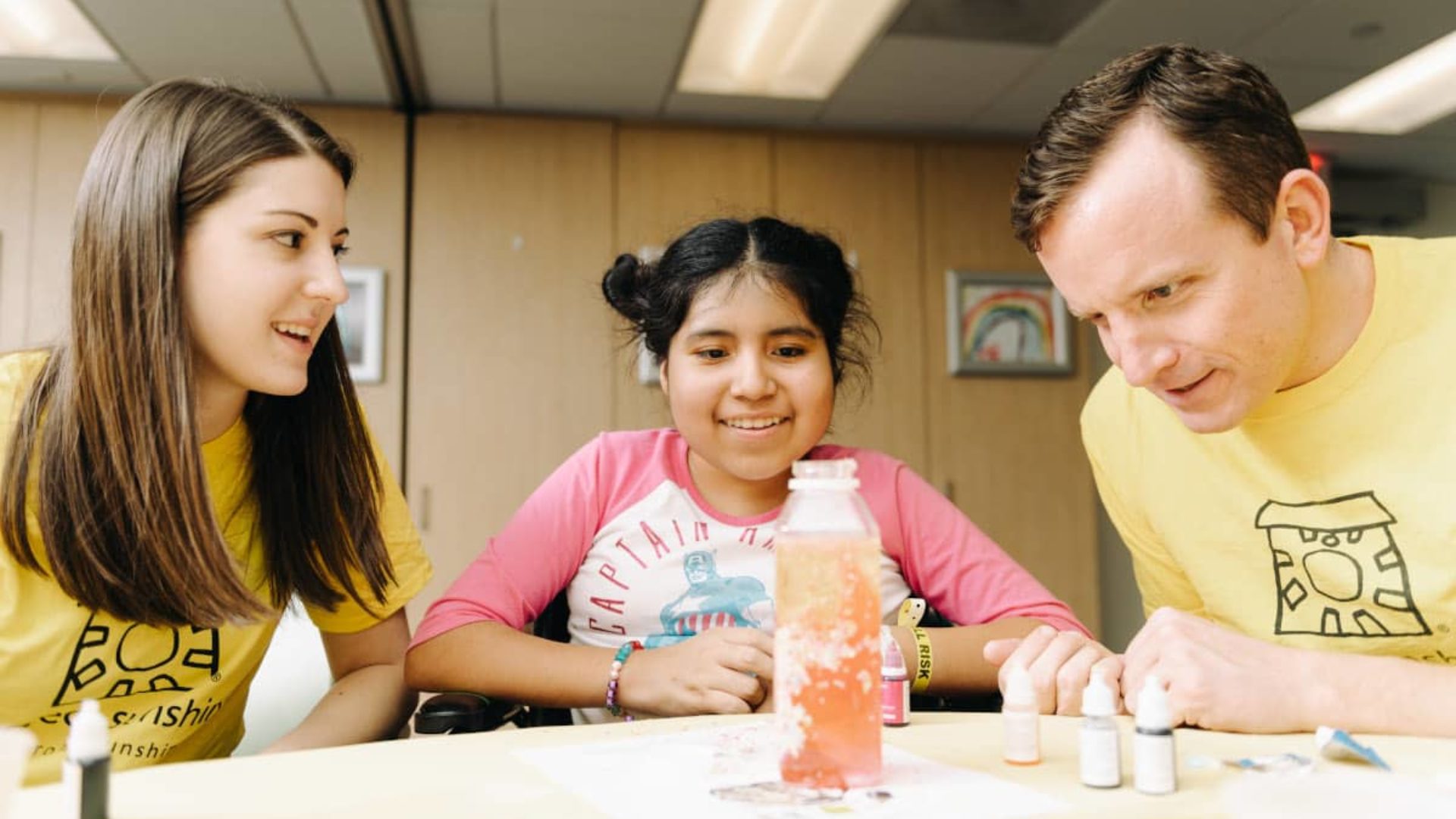 Volunteers with patient